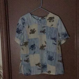 Flower print blouse